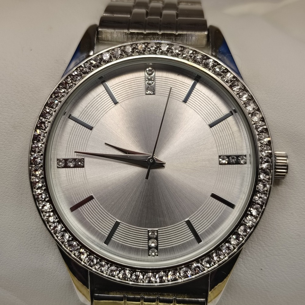 Vintage Folio 38mm Women's Quartz Fashion Watch Rhinestone Bezel New W/ Box